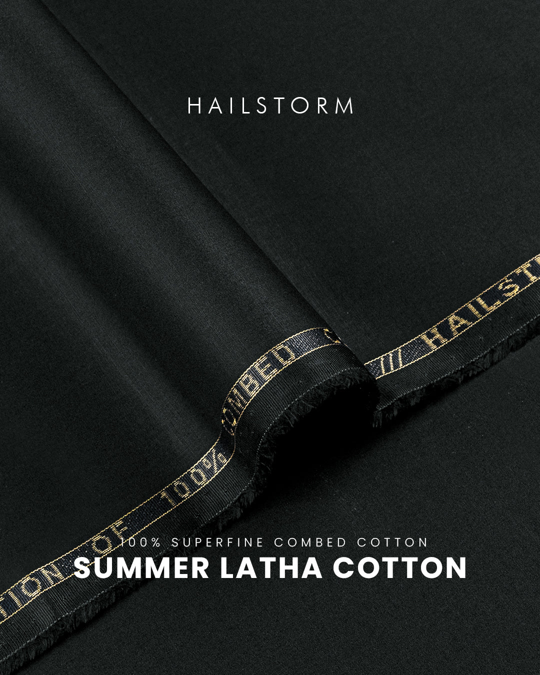 Jet black - Cotton Latha