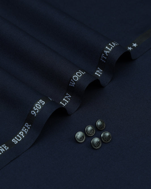 Navy Blue - Blended Wash&Wear